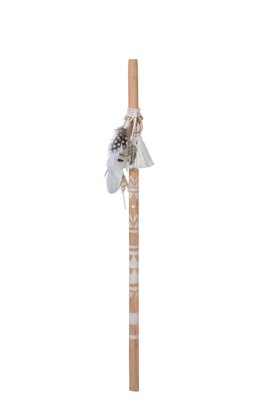Stick 1 Boho Beach Beige Wood Natural
