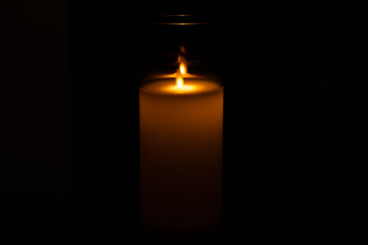 Ledlamp Blinkend Glas Grijs Large