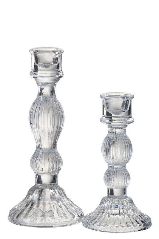 Kandelaar Bol Glas Transparant Large