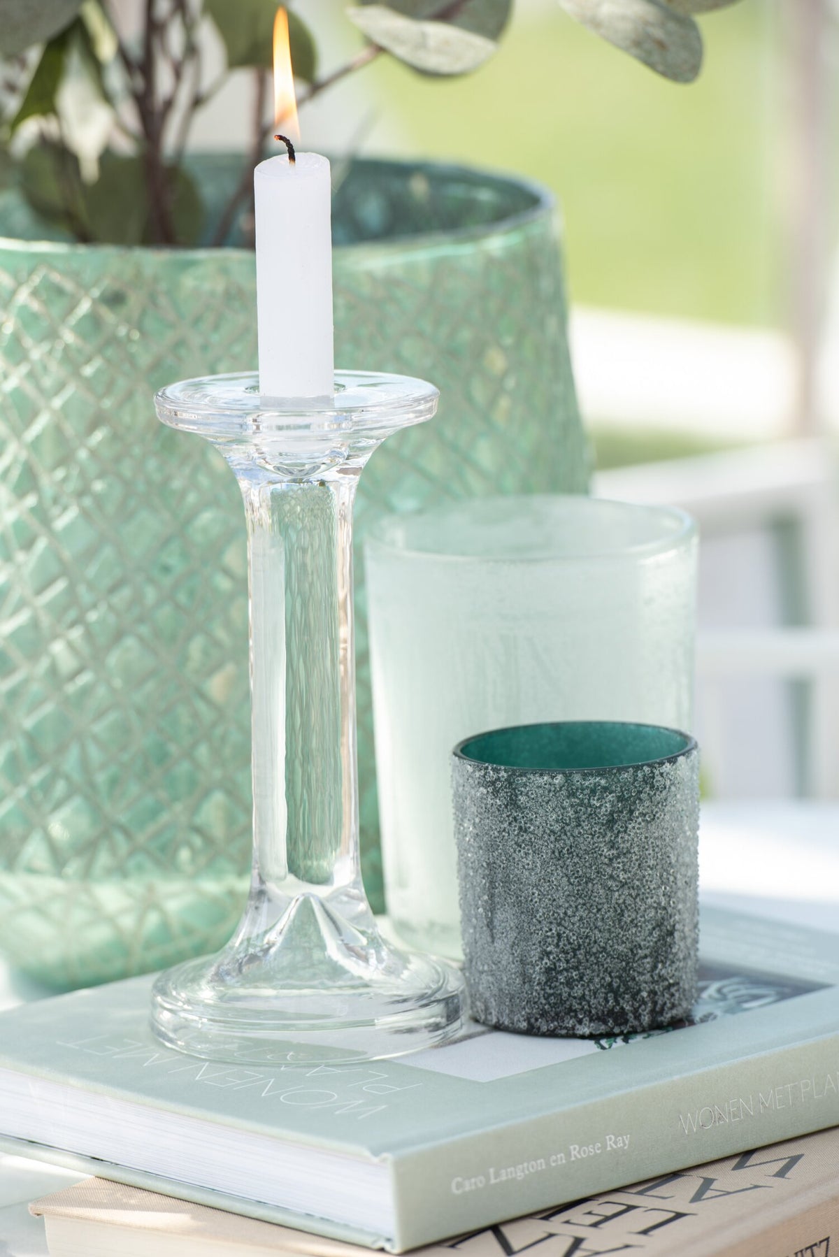 Kandelaar Effen Glas Transparant Large