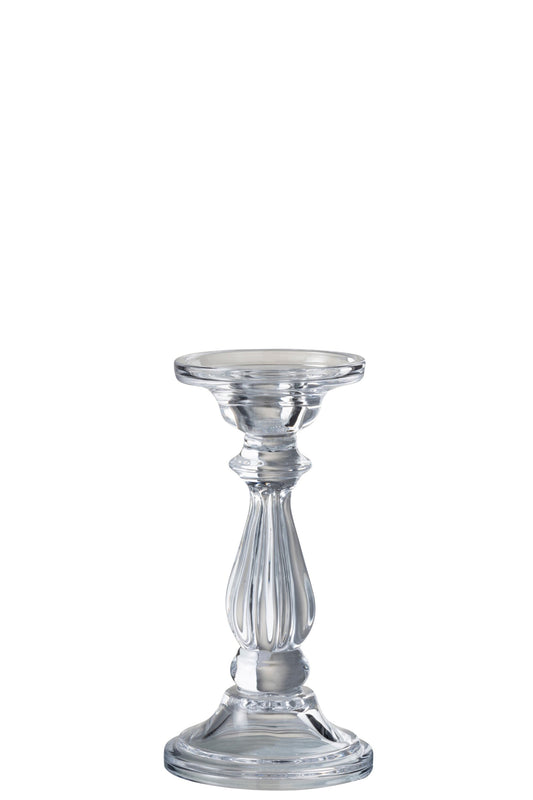 Kandelaar/Kaarshouder Tibo Glas Transparant Small
